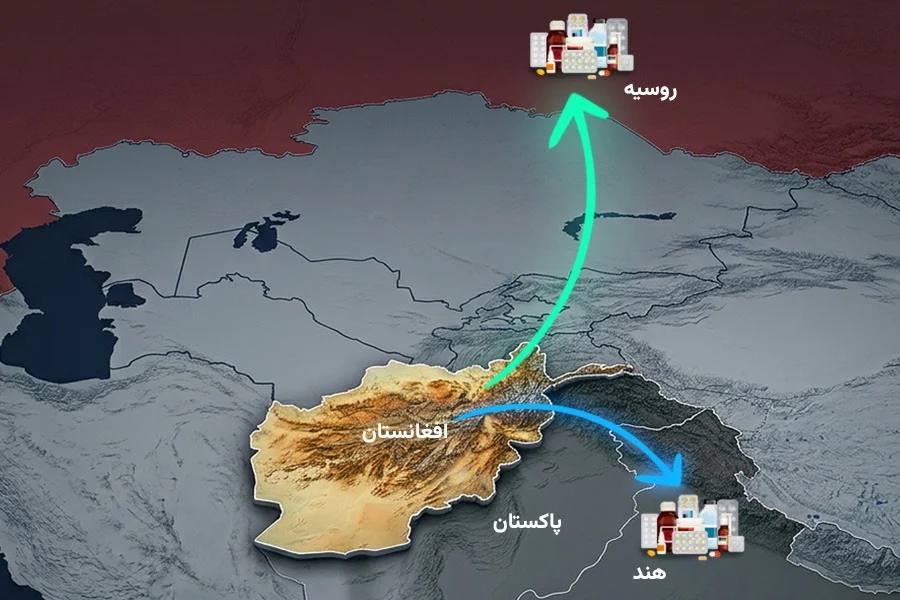 تغییر مسیر تأمین داروی افغانستان از پاکستان به هند و روسیه