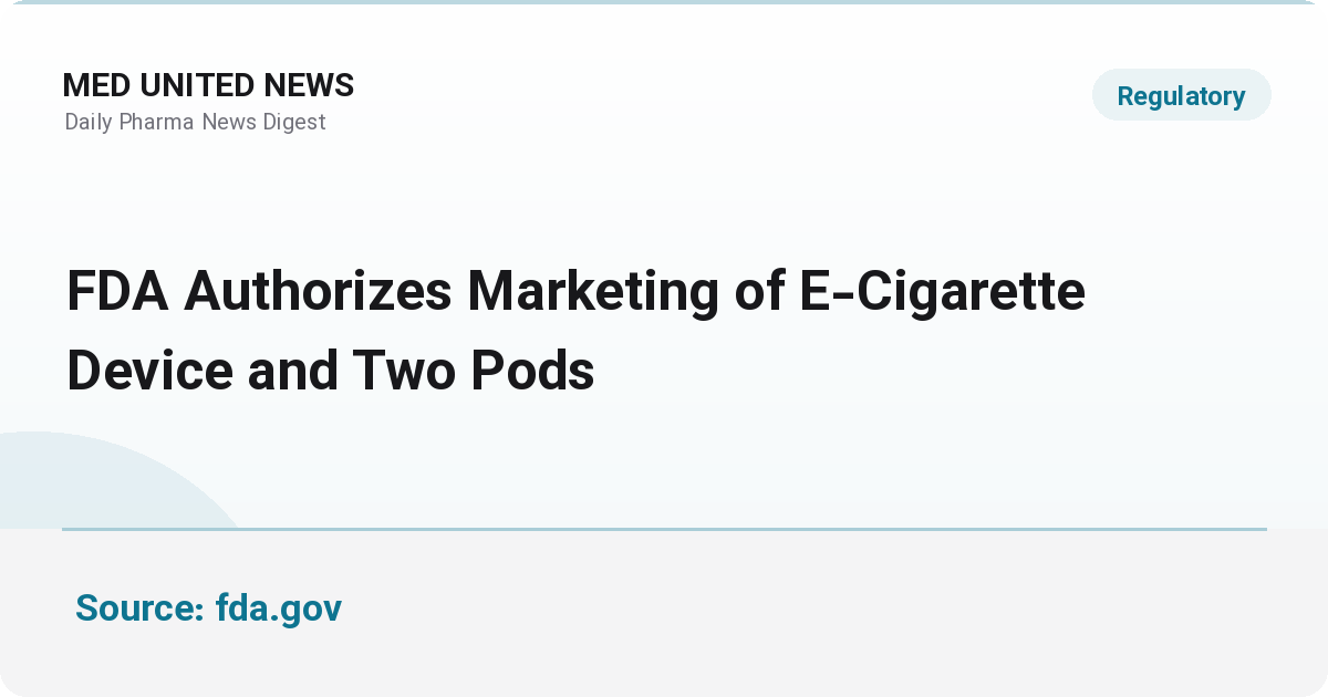 مجوز بازاریابی FDA برای دستگاه ویپ JUUL2 و دو کارتریج جدید